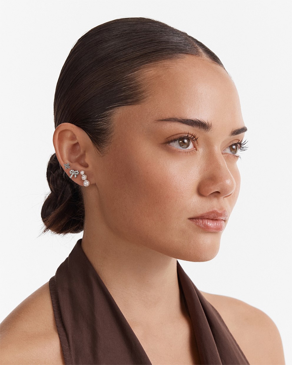 Bow Stud Earrings Set