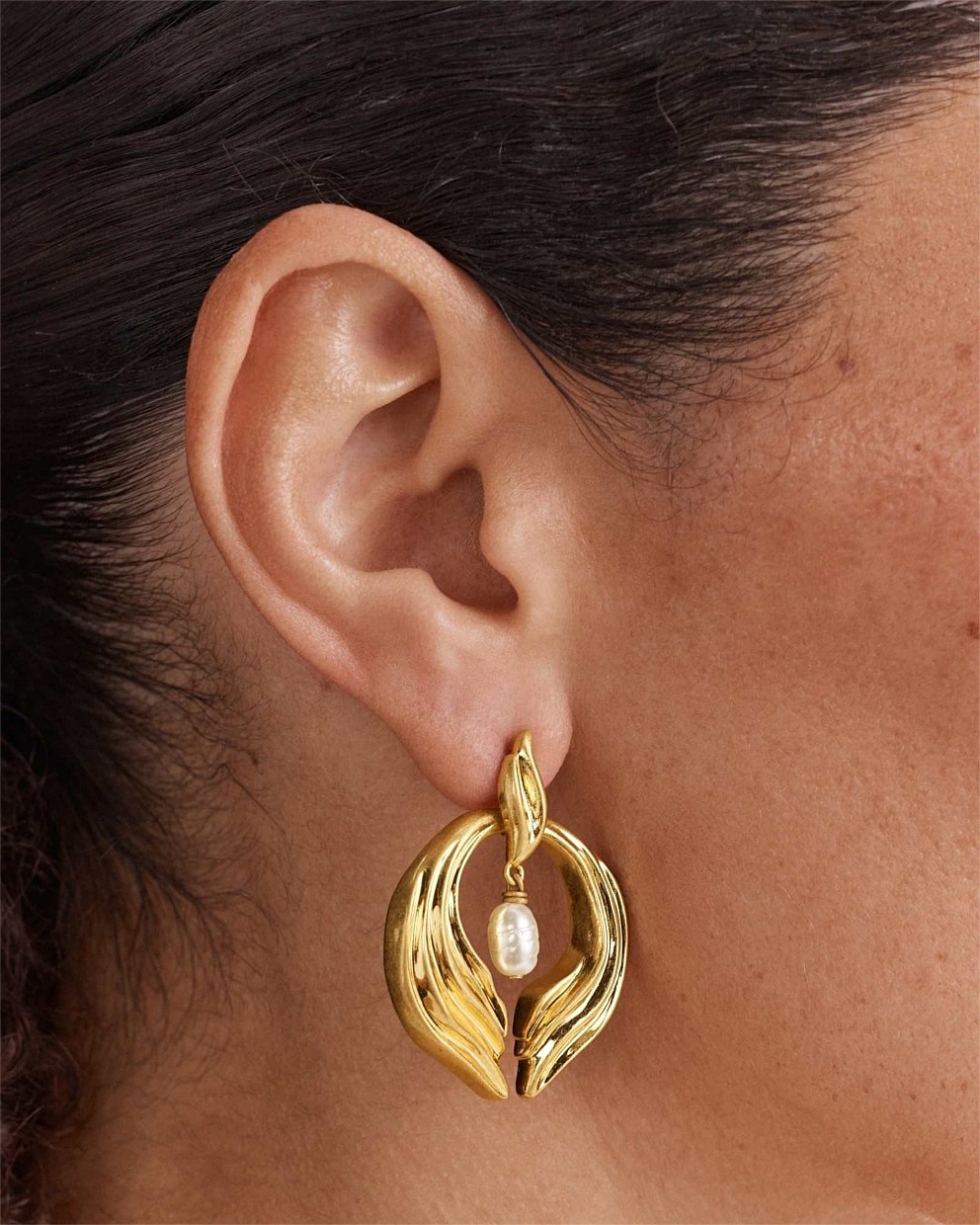 Gaia Pearl Drop Earrings