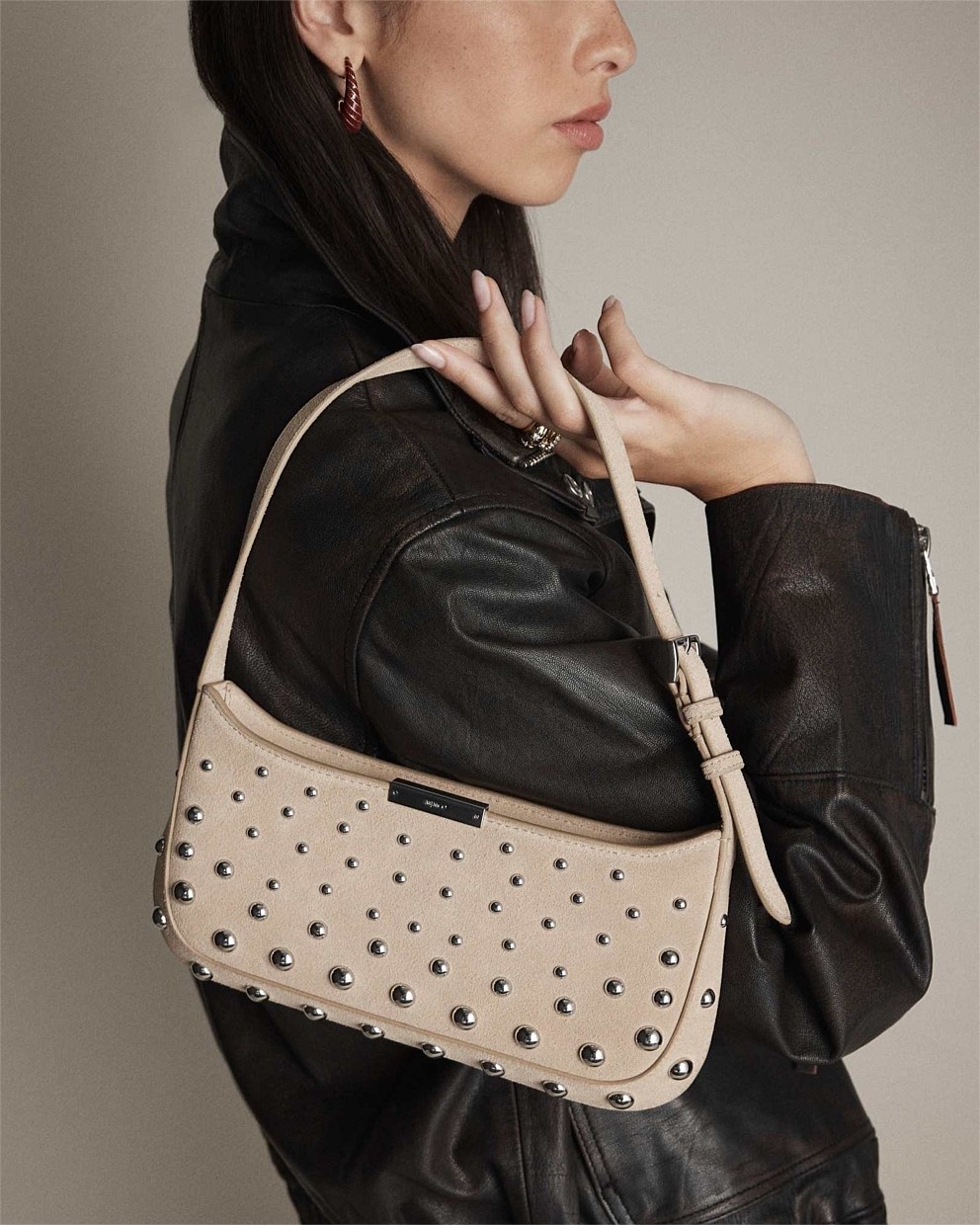 Cove Slim Studded Shoulder Bag